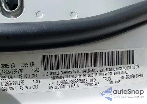 2012 Dodge Ram 1500 Slt from USA, damaged, VIN 1C6RD6LP2CS295819